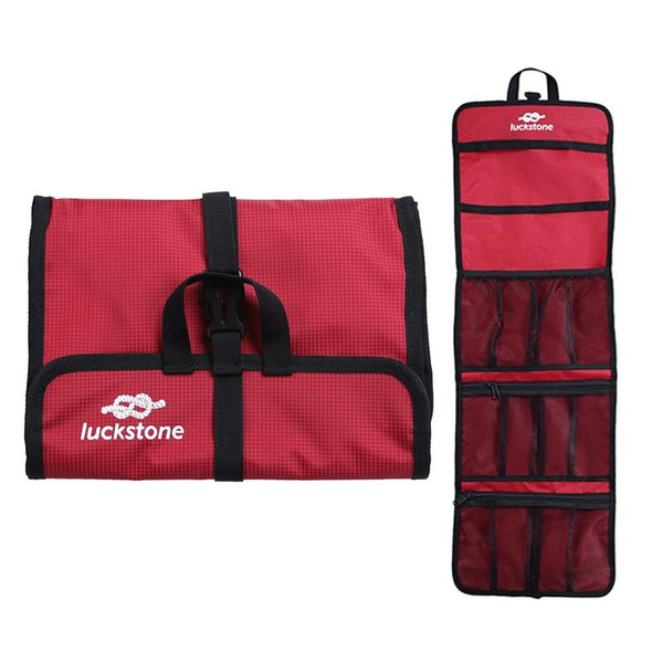 LUCKSTONE Outdoor Climbing Rope Hook Storage Bag Climbing Equipment Organizing Bag Tool Bag(Red)