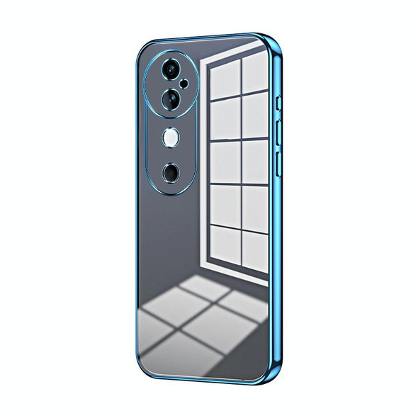 For vivo S19 Transparent Plating Fine Hole Phone Case(Blue)