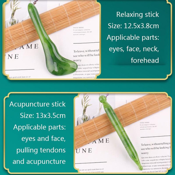 10 PCS Resin Scraping Sheet Massage Facial Tendon Stick Beauty Salon Shave Board Acupuncture Pen, Color Classification: Emerald Green Spot Stick