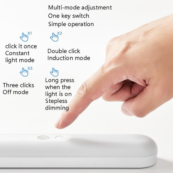 Human Body Sensing Charging Smart LED Light Wireless Night Light, Size: 18cm(Warm Light 3000K)