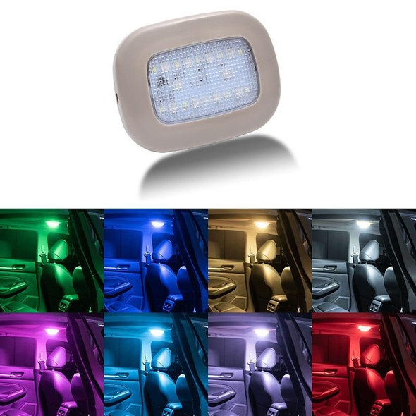 Car USB Charging Strong Magnetic Roof Reading LED Light(Beige)