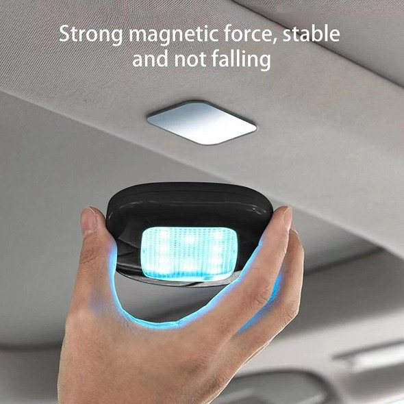 Car USB Charging Strong Magnetic Roof Reading LED Light(Beige)