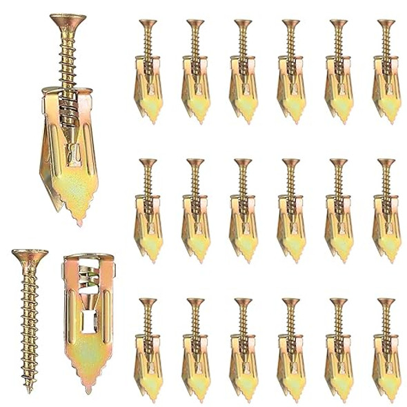 100 Pieces SecureFit Expansion Screws - No Drilling, No Dust