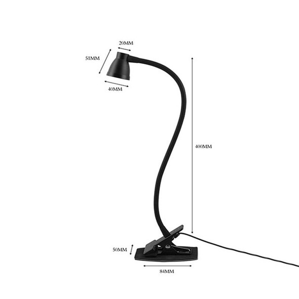 668A001 USB 360 Degree Bend Hose Desk Lamp, Spec: White Two-speed Dimming