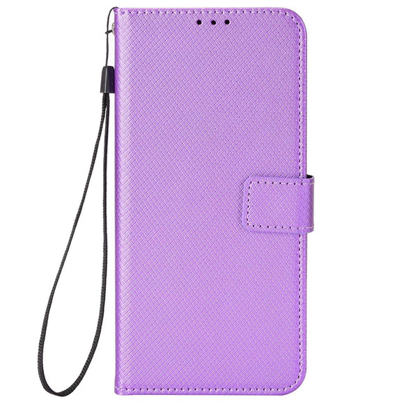 Doogee S88 Pro / S88 Plus Diamond Texture Leatherette Phone Case(Purple)