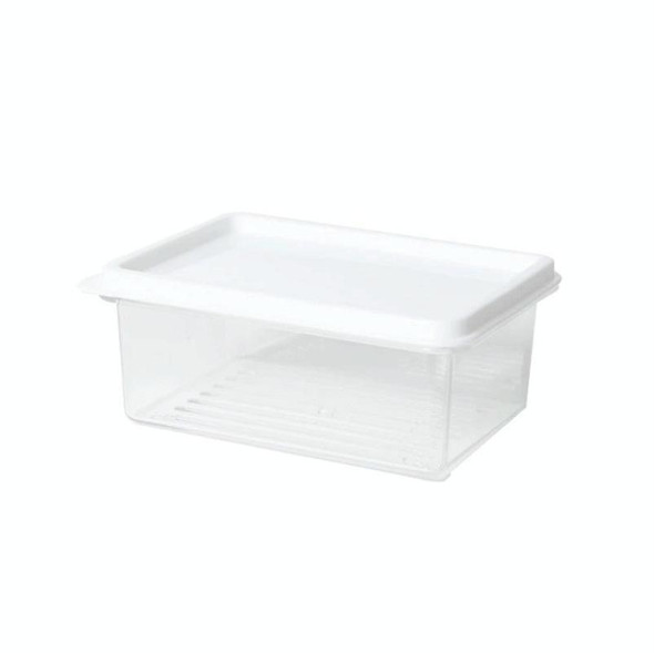 2 PCS Refrigerator Storage Fresh-Keeping Box Kitchen Can Be Stacked With Frozen Fruit Sealed Box, Size: Small(White)