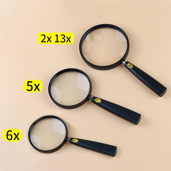 2 PCS Children Science Education Elderly Reading Hand-Held Magnifying Glass, Specification: 90mm