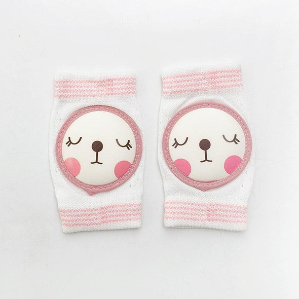 3 Pairs Baby Knee Pads Summer Mesh Thin Cotton Baby Crawling Anti-Fall Elbow Knee Pads Suitable Age: 0-4 Years Old(Pink Cat)