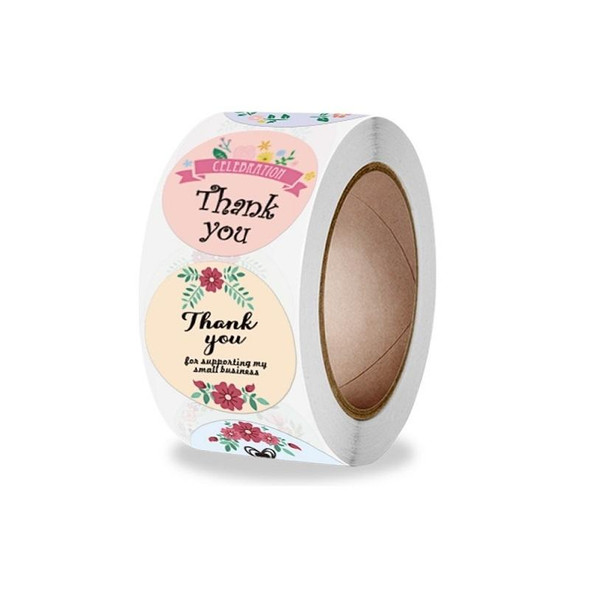 10 PCS Floral Thank You Sticker Envelope Sealing Sticker, Size: 2.5cm / 1 inch(A-302)