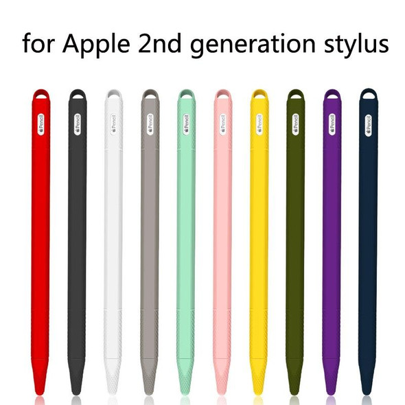 5 PCS Stylus Silicone Protective Case - Apple Pencil 2(Red)