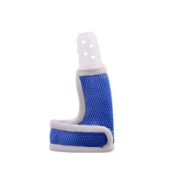 ZT001 Baby Silicone Molar Finger Cots Children Anti-Bite Hand Breathable Thumb Cots Teether Maternal And Baby Products(Blue Transparent)