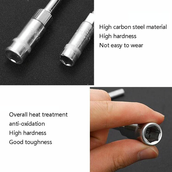 4 PCS T-Wrench Car Assembly Repair Sleeve Wrench Hexagon Lengthening Socket, Specification: 6mm