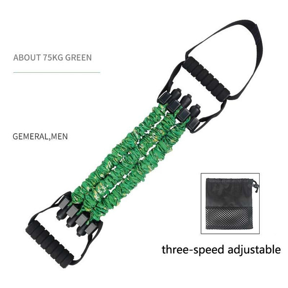 Home Fitness Chest Expander Multifunctional Arm Training High Elastic Pull Rope, Specification: 75kg (Lightning Green)