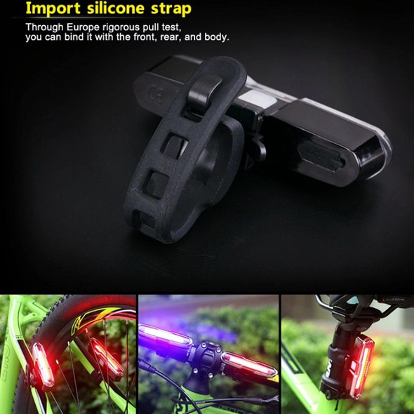 Bicycle Light USB Charging LED Warning Light Night Riding COB Tail Light, Specification: 7505A Single Red Light