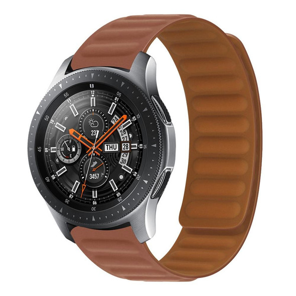 22mm Silicone Magnetic Watch Band - Honor Watch Magic(Brown)