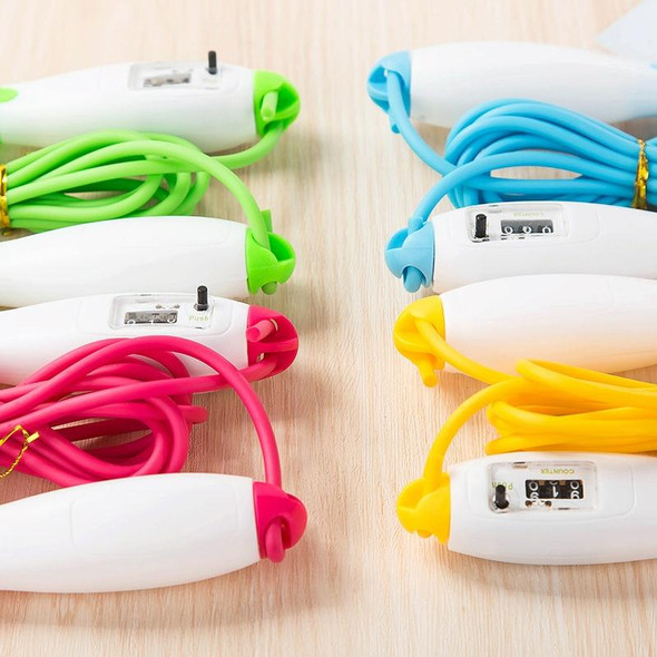 5 PCS Adjustable Mechanical Counting PVC Skipping Rope Fitness Sports Equipment, Length: 3m(Green White)
