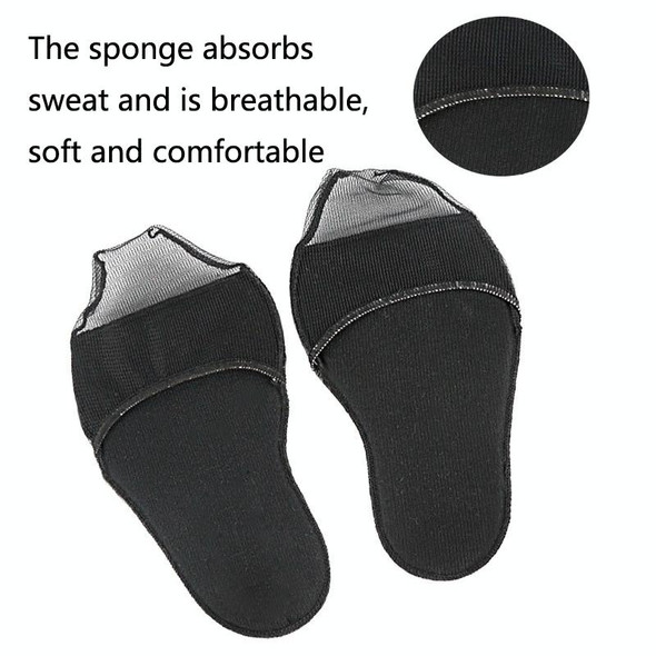 5 Pairs Invisible And Comfortable Sponge Thickened Half Pad Sweat-Absorbent And Breathable Forefoot Pad(People Skin)