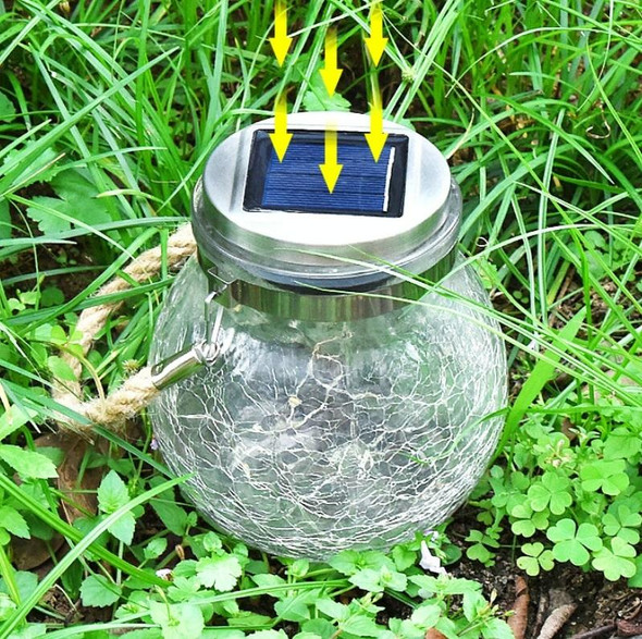 20 LED Solar Energy Glass Bottle Pendent Lamp IP44 Waterproof Outdoor Garden Decoration Light(Color Light)