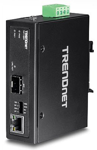 Trendnet Hardened Industrial 100/1000 Base-T To SFP Media Converter