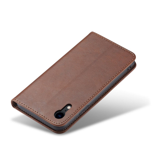 Calf Texture Magnetic Horizontal Flip Leatherette Case with Holder & Card Slots & Wallet - iPhone XR(Brown)