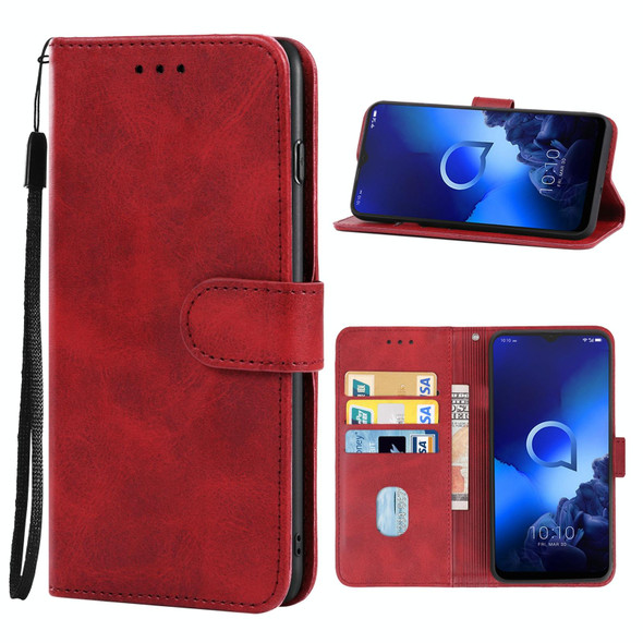 Leather Phone Case - Alcatel 3x 2019(Red)