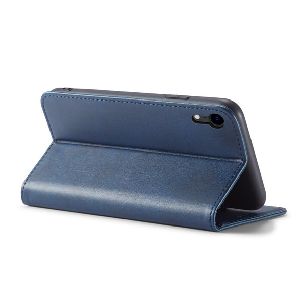 Calf Texture Magnetic Horizontal Flip Leatherette Case with Holder & Card Slots & Wallet - iPhone XR(Blue)