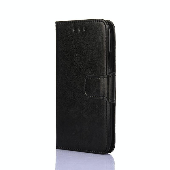 Crystal Texture Horizontal Flip Leatherette Case with Holder & Card Slots & Wallet - iPhone 12 / 12 Pro(Black)