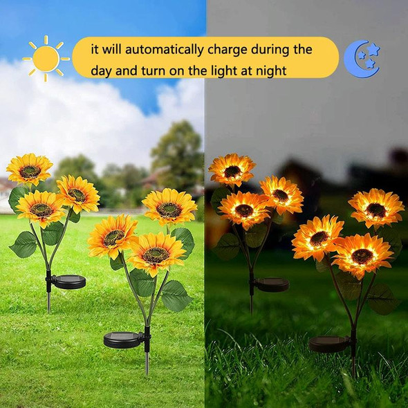 Solar Sunflower Decoration Light LED Garden Lawn Landscape Light, Specification: Single Head