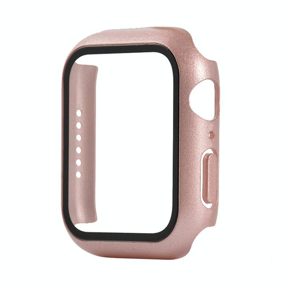 Shockproof PC+Tempered Glass Protective Case with Packed Carton - Apple Watch Series 6 & SE & 5 & 4 40mm(Rose Gold)