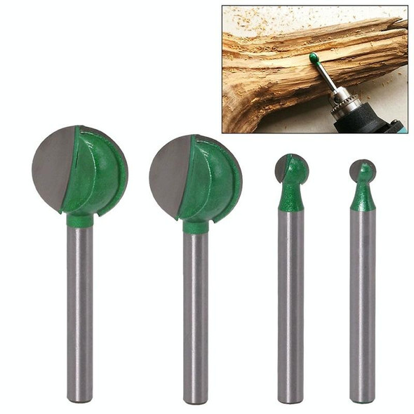 4PCS/Set 6 Handles Spherical Carving Knife Woodworking Straight Handle Grinding Head