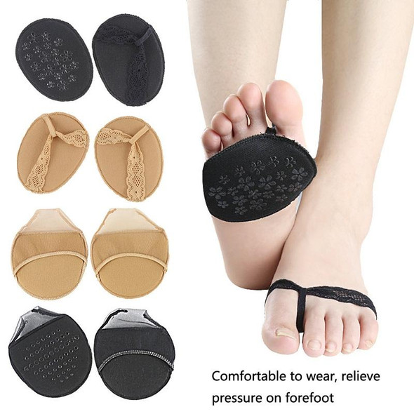 5 Pairs Invisible And Comfortable Sponge Thickened Half Pad Sweat-Absorbent And Breathable Forefoot Pad(Wrap Head Skin)