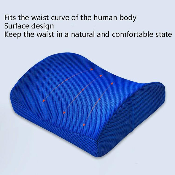 Office Waist Cushion Car Pillow With Pillow Core, Style: Gel Type(Suede Black)