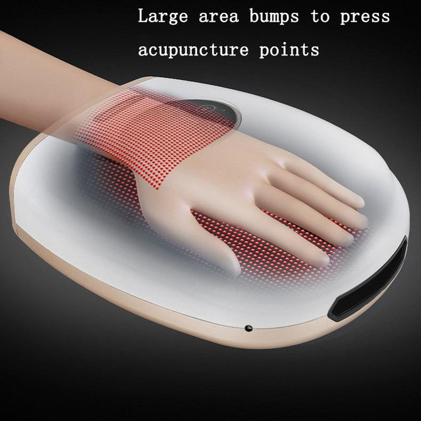 Hand Finger Joint Massager Wrist Palm Physiotherapy Mouse Hand Meridian Acupoint Massager, Specification: Plug(Amber Gold )