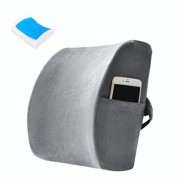 Office Waist Cushion Car Pillow With Pillow Core, Style: Gel Type(Suede Gray)