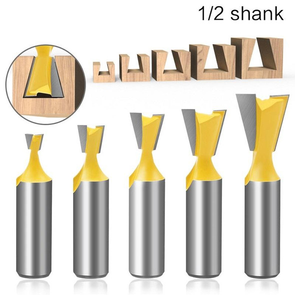 1/2 Handle Dovetail Cutter Wood Engraving Small Milling Cutter, Specification: 1/2x5/8mm