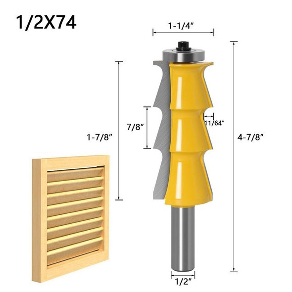 1/2 Inch Handle Blind Handrail Line Cutter Woodworking Engraving Milling Cutter