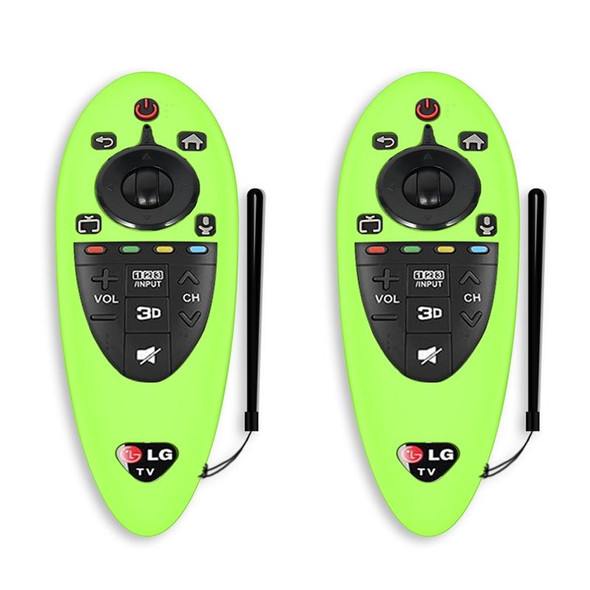 2 PCS Remote Control Dustproof Silicone Protective Cover - LG AN-MR500 Remote Control(Night Light Green)