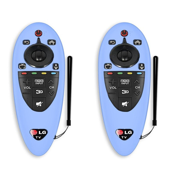 2 PCS Remote Control Dustproof Silicone Protective Cover - LG AN-MR500 Remote Control(Night Light Blue)