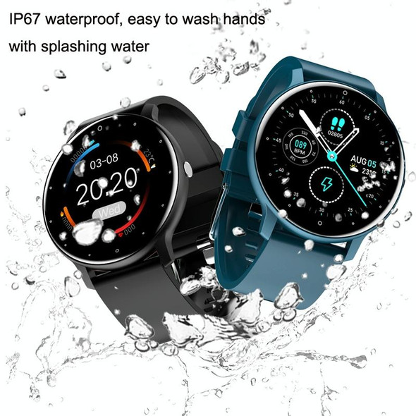 ZL02 Smart Heart Rate Blood Pressure Oxygen Monitoring Sports Pedometer Wireless Bluetooth Watch(Blue)