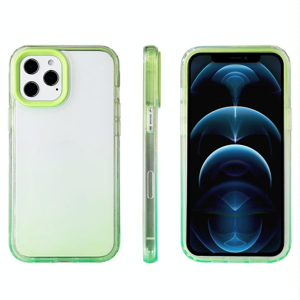 Candy Gradient Flat Surface TPU + PC Shockproof Case - iPhone 13 Pro(Avocado Green)