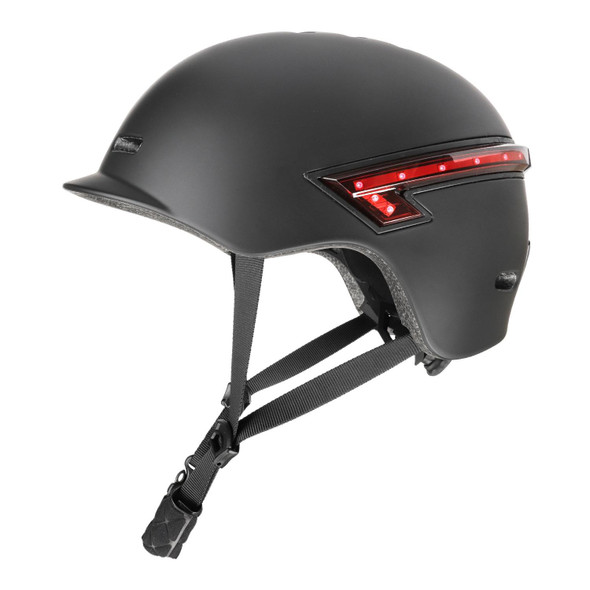Cycling Helmet Ultralight Bicycle Helmet with Warning Light Remote Control(Black )