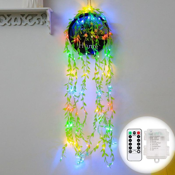 100 LEDs Simulation Planting Copper Wire Decorative Light, Spec:  Waterproof Battery Box+RC(Colorful Light)