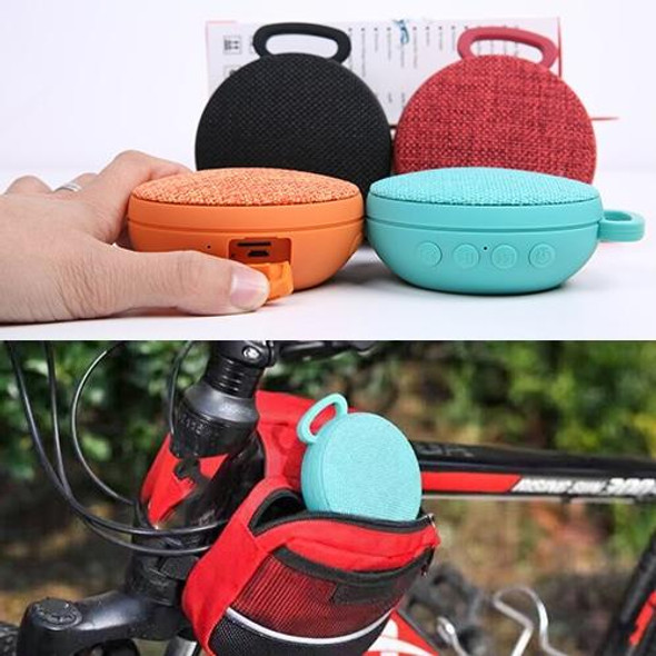 A01L Cloth Texture Round Portable Mini Bluetooth Speaker, Support Hands-free Call & TF Card(Orange)