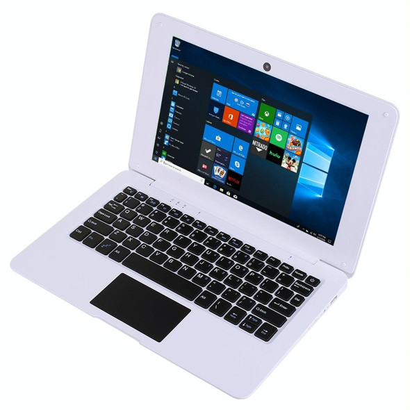 3350 10.1 inch Laptop, 3GB+32GB, Windows 10 OS, Intel Celeron N3350 Dual Core CPU 1.1Ghz-2.4Ghz, Support & Bluetooth & WiFi & HDMI, EU Plug(White)