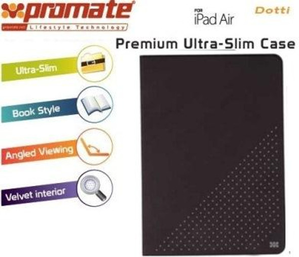 Promate Dotti Premium Ultra Slim And Sporty Case For Ipad Air -Black