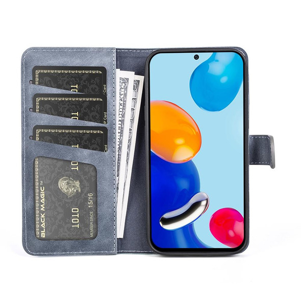 Xiaomi Redmi Note 11 4G Global / Note 11S Stitching Horizontal Flip Leather Phone Case(Blue)