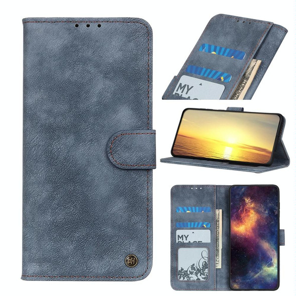 Xiaomi Redmi Note 11 4G/5G Foreign Version Antelope Texture Magnetic Buckle Leather Phone Case(Blue)