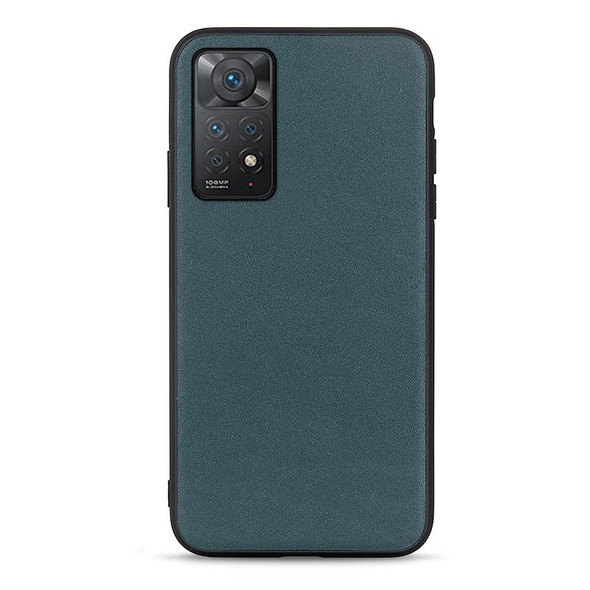Xiaomi Redmi Note 11 Pro Global Accurate Hole Sheep Texture Leather Shockproof Phone Case(Green)