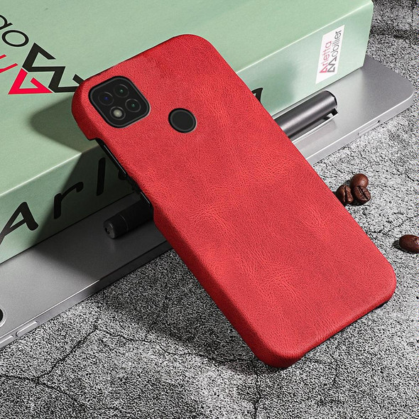 Ring Holder PU Phone Case - Xiaomi Redmi 9C / Redmi 9 India / Redmi 9C NFC / Poco C3(Red)