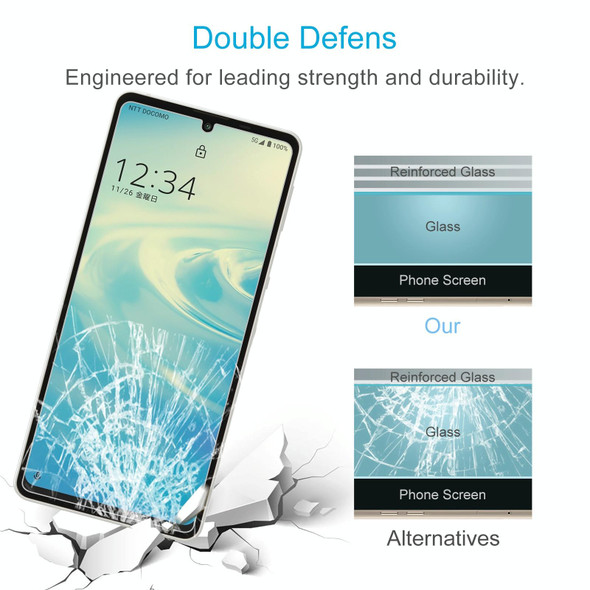 50 PCS 0.26mm 9H 2.5D Tempered Glass Film - Sharp Aquos Sense 6